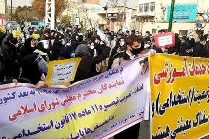 معلمون محتجون في إيران. IRN-HRM> أرشيف. متداول